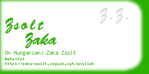 zsolt zaka business card